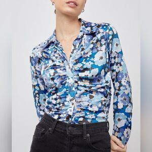 Rails Lisa Floral Ruched Long Sleeve Shirt NWOT